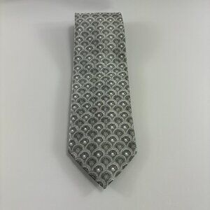 Items Grey Semi-Mandala Floral Men's Tie 3 3/4" x 61"